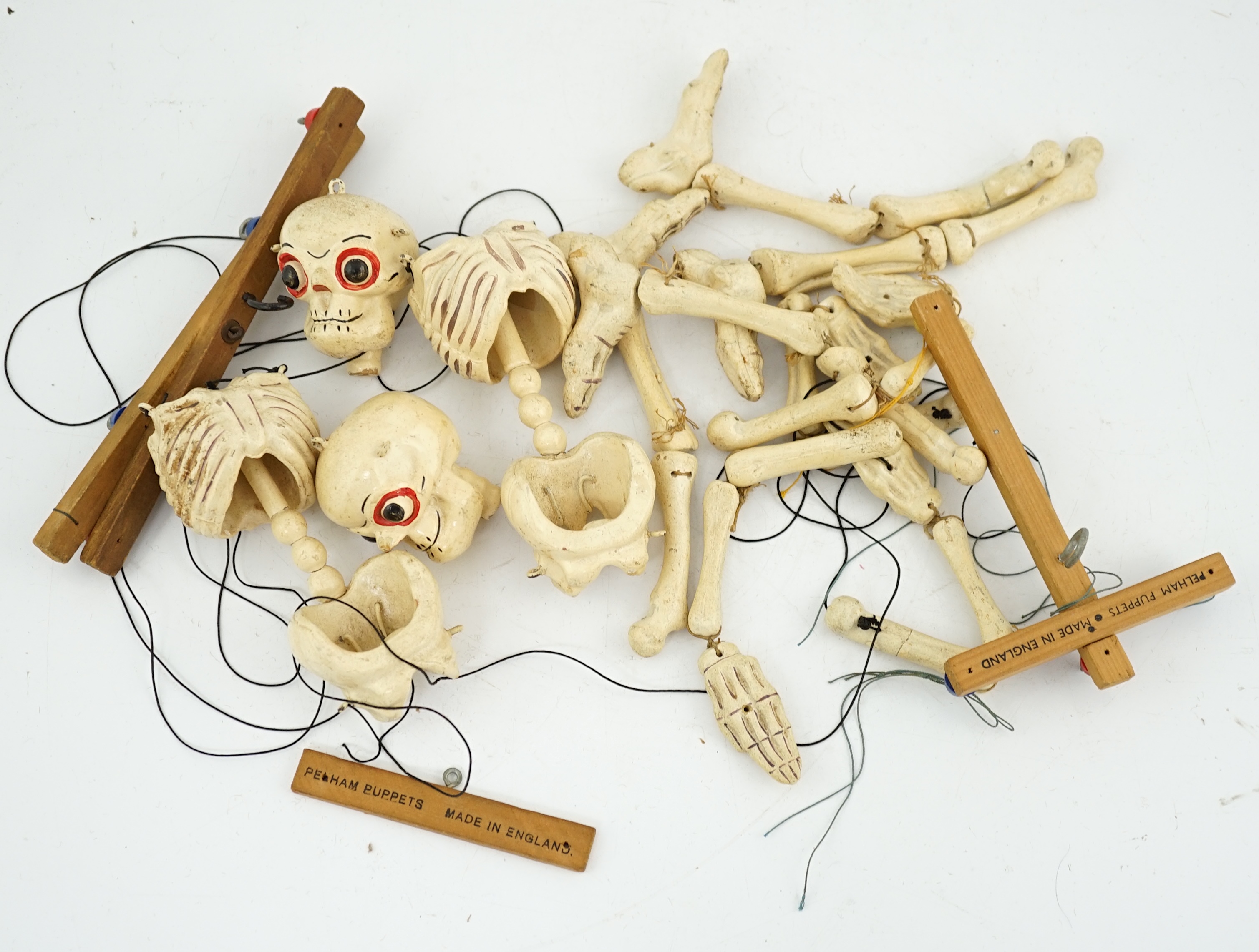 Two Pelham puppet skeletons